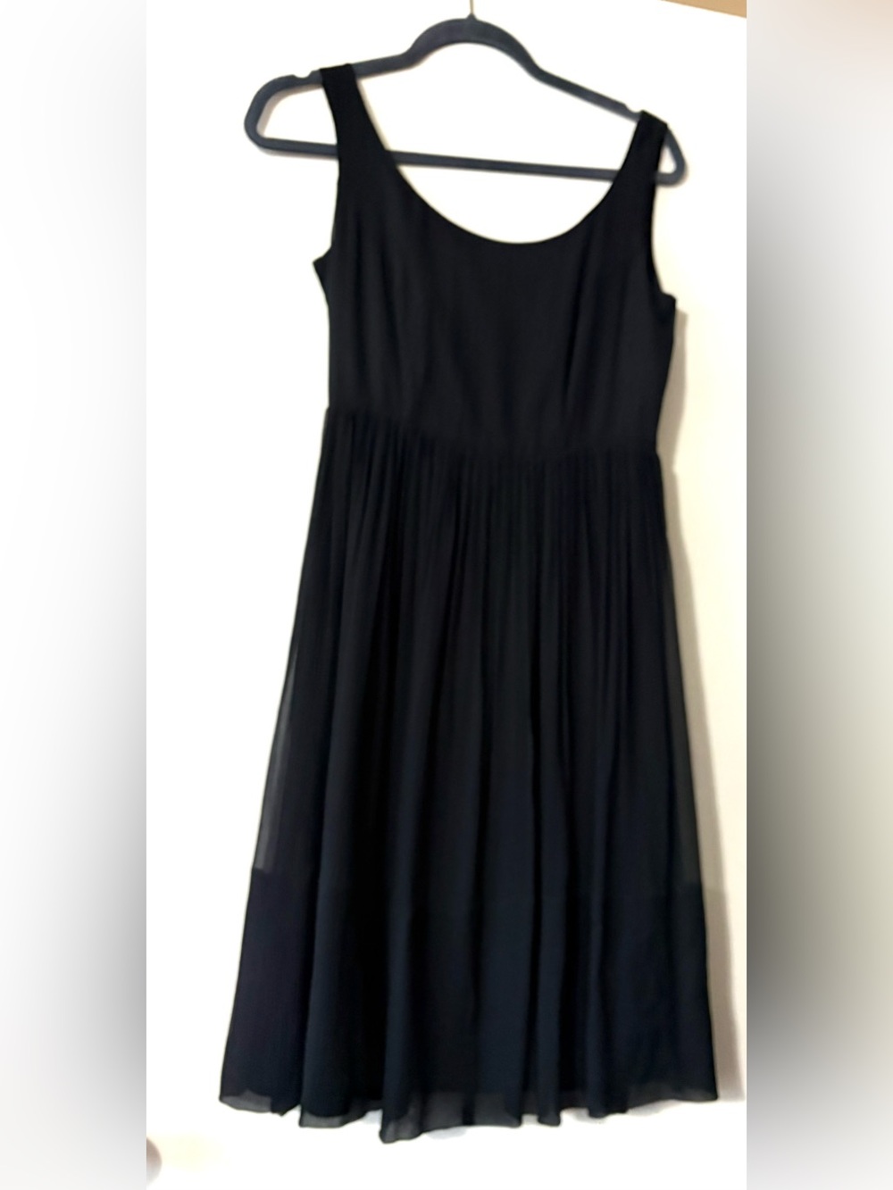 J Crew 100% Silk Chiffon Black Party Dress Size 4